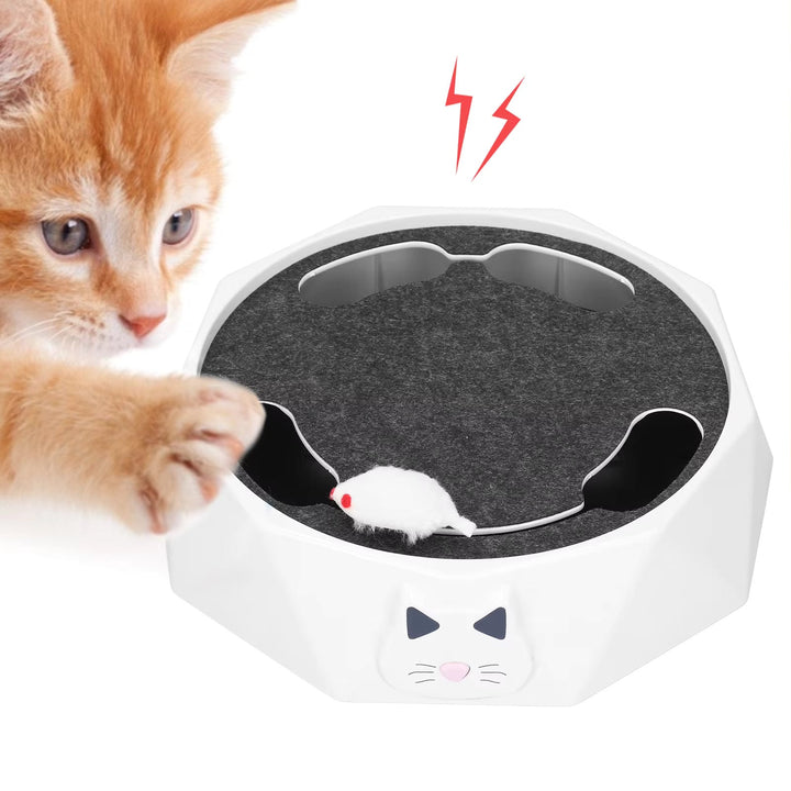 Feline fun: durable moving mouse cat toy for active cat enrichment.