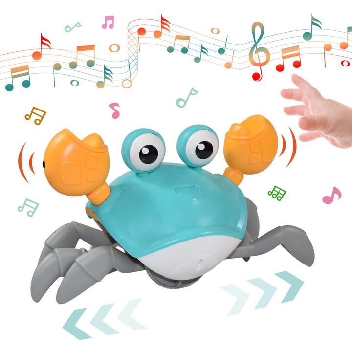 Developmental crawling crab toy for infants & toddlers. Musical, interactive & helps gross motor skills.