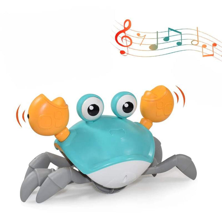 Unisex kids' gift: fun musical crawling crab toy. Infant & toddler interactive toy with lights & sounds.