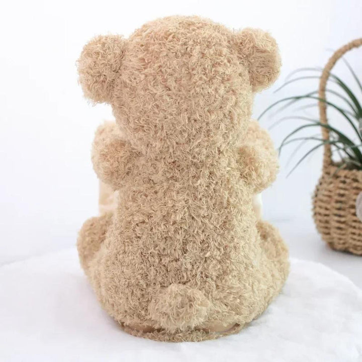 Adorable interactive peek-a-boo bear plush toy. A soft, musical cuddle buddy and stuffed animal for babies and toddlers.