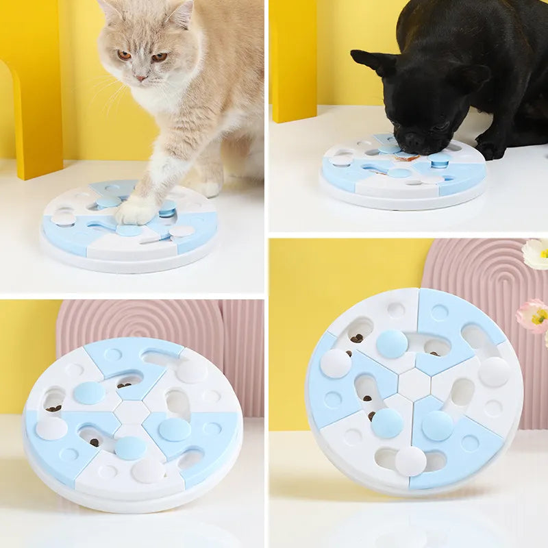 Pet enrichment food puzzle toy. Ideal for mental stimulation, slow feeding & interactive play for cats & dogs.