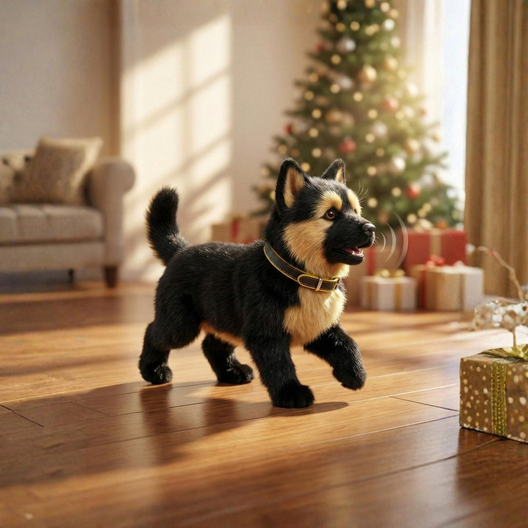 Educational interactive robot puppy, a kids' soft toy with realistic movements for playful learning & fun.