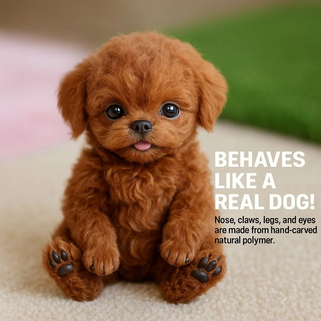 Interactive robotic puppy companion for kids and adults. Lifelike electronic pet toy with playful movements, perfect gift.