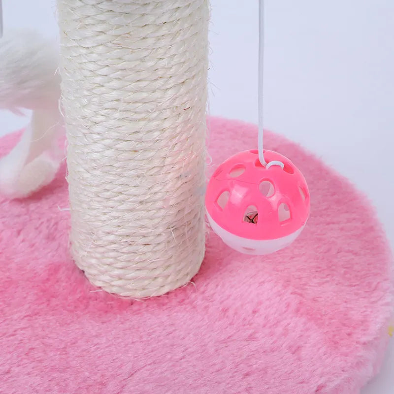 Engaging cat's scratching post & interactive toy, perfect for pet play, exercise, and furniture protection.