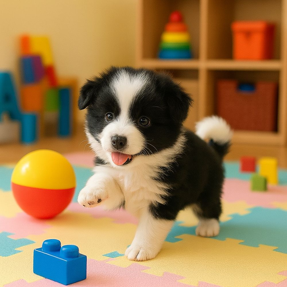 Realistic walking toy dog with barking sounds, a fun interactive pet toy for young children.