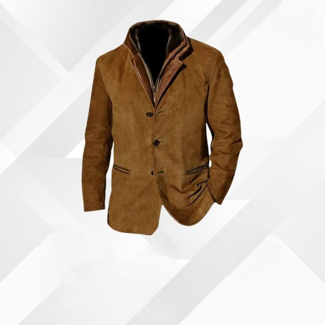 Dark blue men's semi-formal blazer jacket, perfect for a classic stylish business casual look