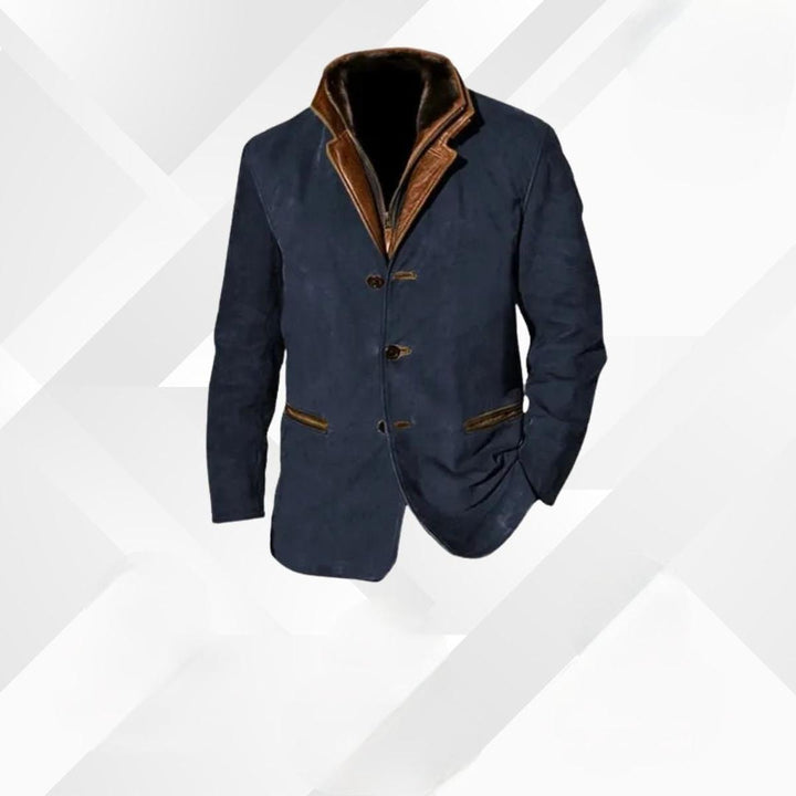 Black men's classic tailored blazer, a versatile stylish jacket for semi-formal or evening wear