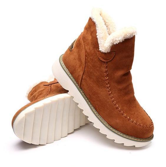 Black women's winter ankle boots, waterproof and insulated, suitable for casual wear