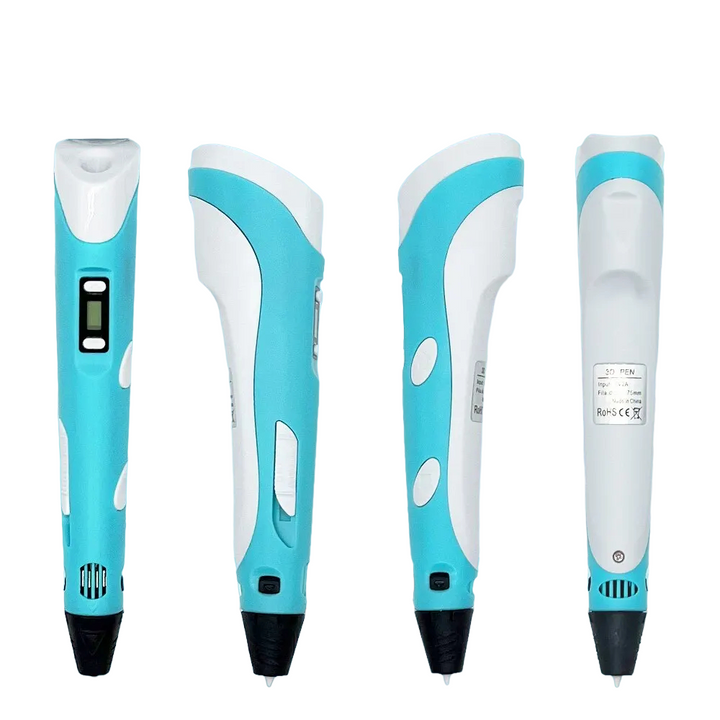 Kids' 3D drawing pen in vibrant purple with LCD screen for creative art & STEM learning.