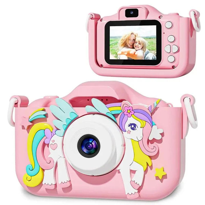 Kids' 1080P HD digital camera, an educational toy for children to capture fun moments and explore photography.