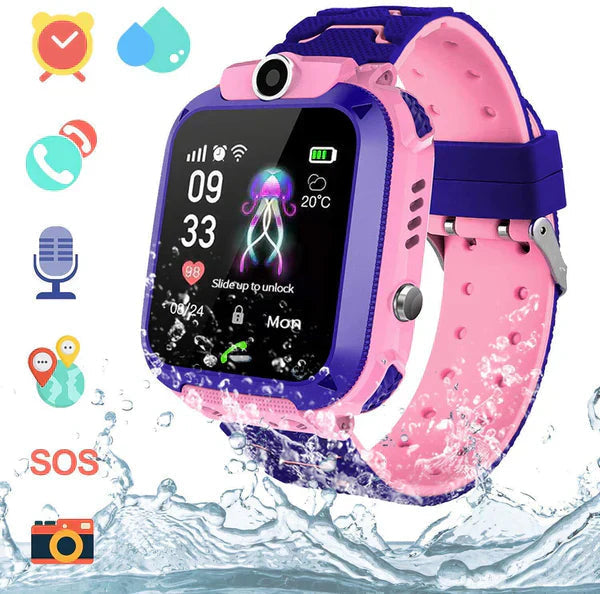 Child's GPS tracker smartwatch with 4G for real-time location monitoring & geofencing. Ensure kid safety.