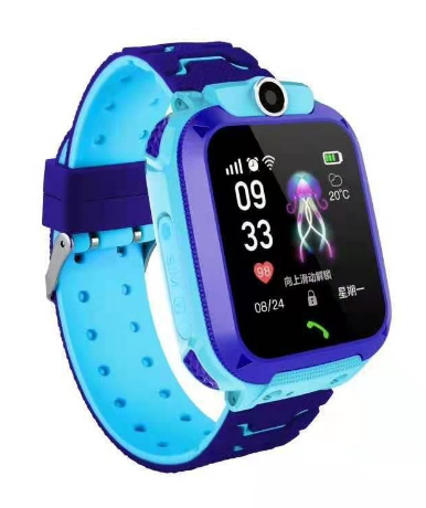 Splashproof kids' 4G GPS smartwatch, designed for active children. Features real-time tracking & SOS button.
