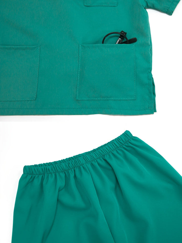 Fun 9-piece children's doctor & nurse costume set for dress-up, includes stethoscope & medical accessories.
