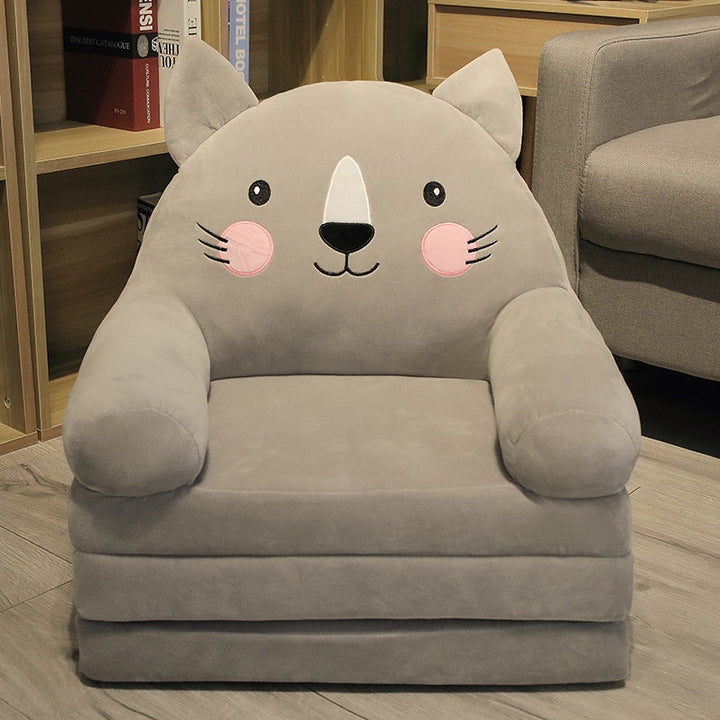 Kids' Cozy Folding Sofa for play, reading, & relaxation. Soft foam, perfect children's furniture for playroom or nursery.