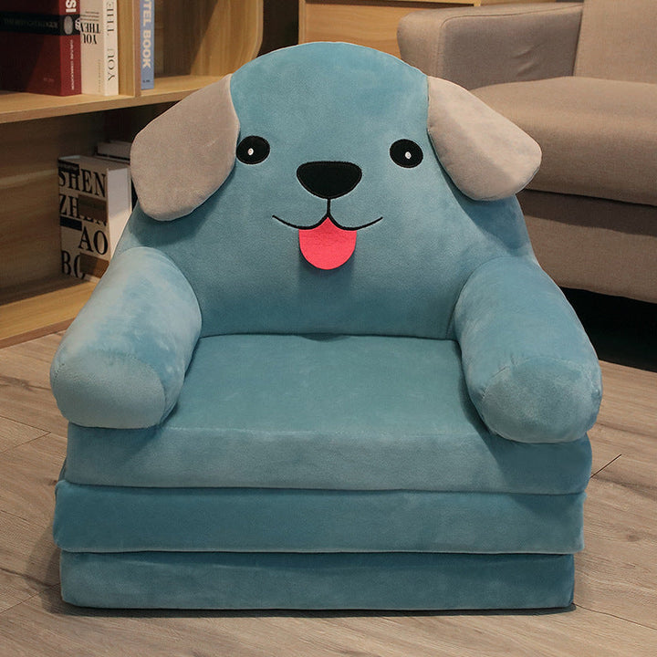 Washable cover on a kids' folding sofa ensures easy cleaning. Ideal children's furniture for busy playrooms & nurseries.
