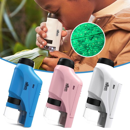 Kids educational microscope set with 60x-120x magnification, a perfect STEM toy for junior scientists.