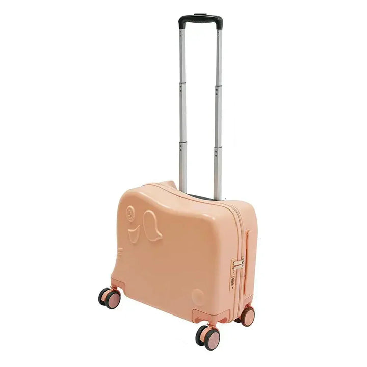 Children's elephant cartoon rolling luggage, a sturdy and fun carry-on for any trip.