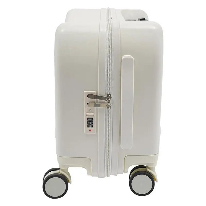 Toddler travel suitcase: fun elephant cartoon rolling luggage for boys & girls.