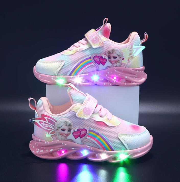 GlowStride kids' comfortable LED sneakers, light-up footwear, perfect for playful activewear and children's parties.