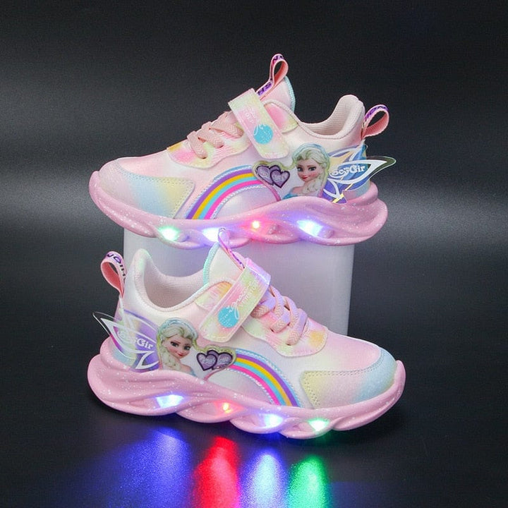 GlowStride light-up LED sneakers for kids, vibrant & fun, ensuring comfortable steps for active children.