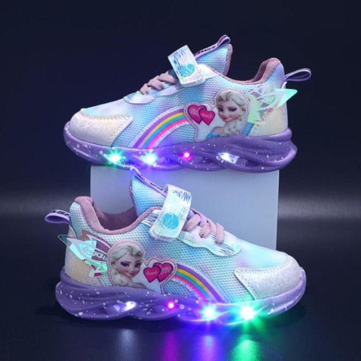 Fun GlowStride LED sneakers for children, bright light-up shoes offering comfort and style for every step.