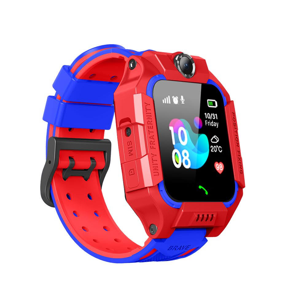Kids GPS smartwatch with camera, alarm & two-way communication for child safety & location tracking.