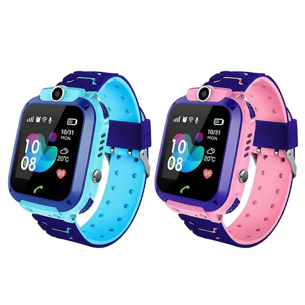 Waterproof kids GPS tracker watch with SOS emergency call & camera for child safety & peace of mind.