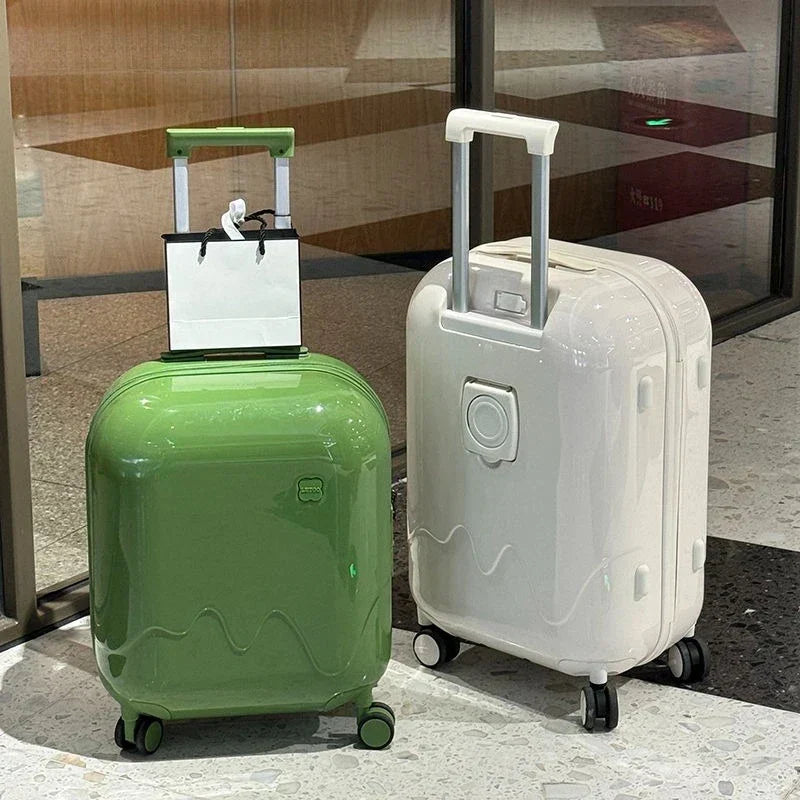 Children's secure hard shell luggage, bright color, with built-in safety combination lock for safe travel adventures.