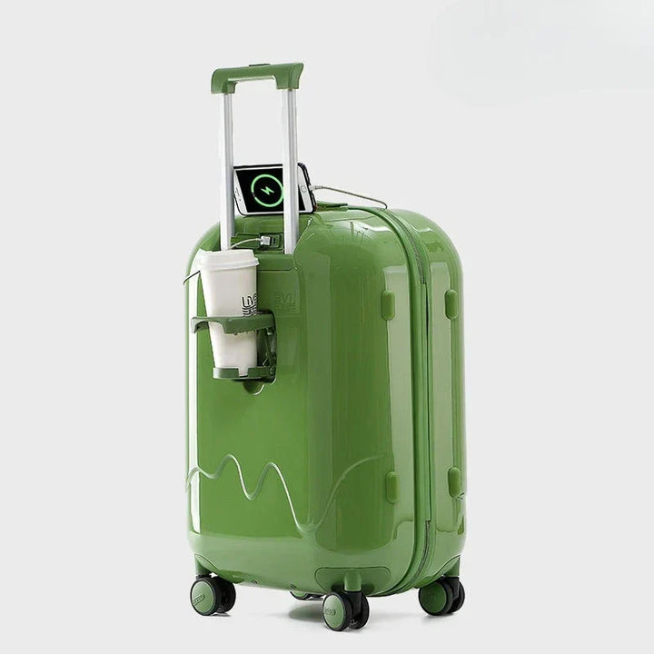 Secure hard shell kids' travel suitcase, combination lock, smooth spinner wheels, durable for boys & girls' trips.
