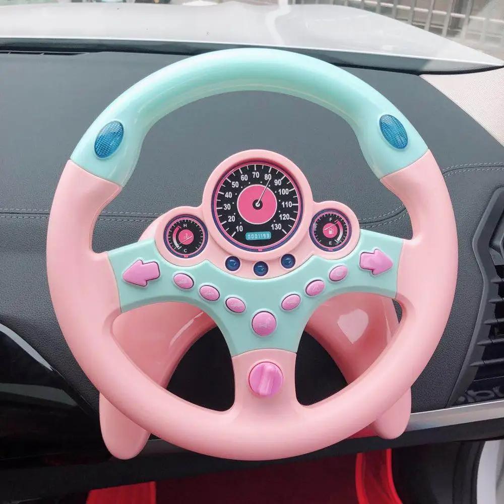 Sound and light interactive driving simulator steering wheel toy, a great pretend play gift for boys & girls.