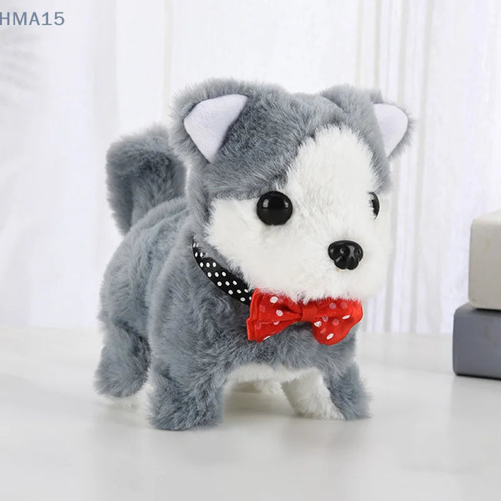 Gift for kids: interactive robotic puppy, barks & walks, AI electronic pet toy.
