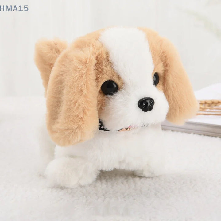 Children's robot companion toy, AI robotic puppy, barks & walks, interactive fun.
