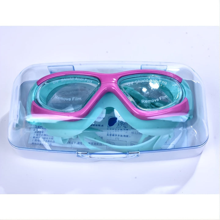 Reliable anti-fog, leak-proof kids' swim goggles ensuring comfortable, clear vision for children's swimming.