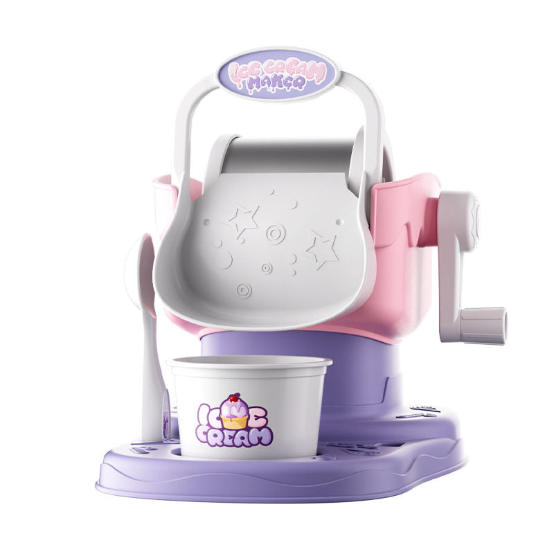 Kids' Mini Ice Cream Maker Playset for DIY fun. Creative toy for imaginative pretend play.