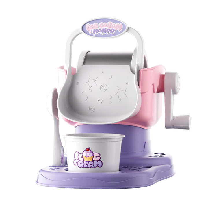 Kids' Mini Ice Cream Maker Playset for DIY fun. Creative toy for imaginative pretend play.