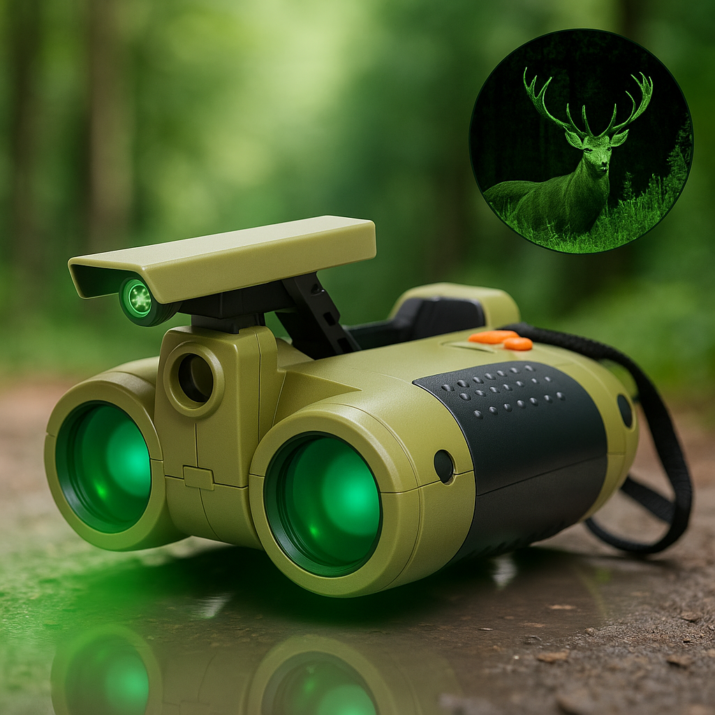 Durable kids' binoculars, a fun night vision toy & learning gift for young explorers' outdoor play.