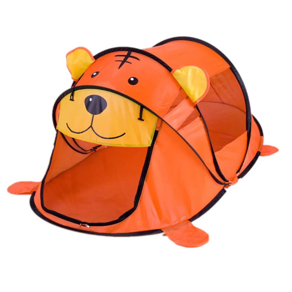 Kids' portable cartoon pop-up play tent for indoor & outdoor fun with easy setup.