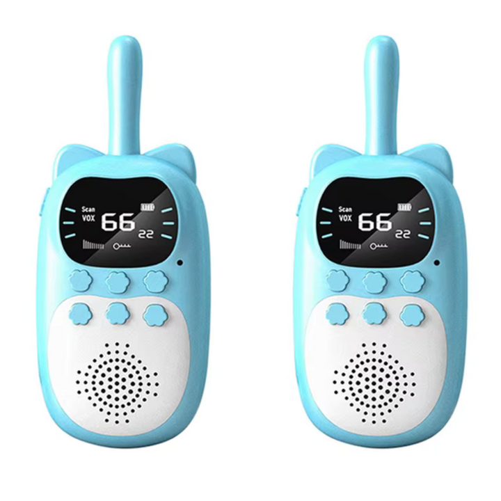 Kids' rechargeable digital walkie talkies for long-range outdoor play & adventure. Fun communication toy for children.