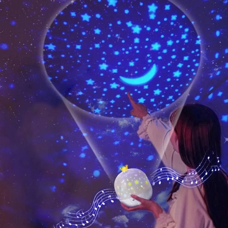 Star & ocean projector night light for kids. Rotates to create a magical, calming sleep aid in children's rooms.