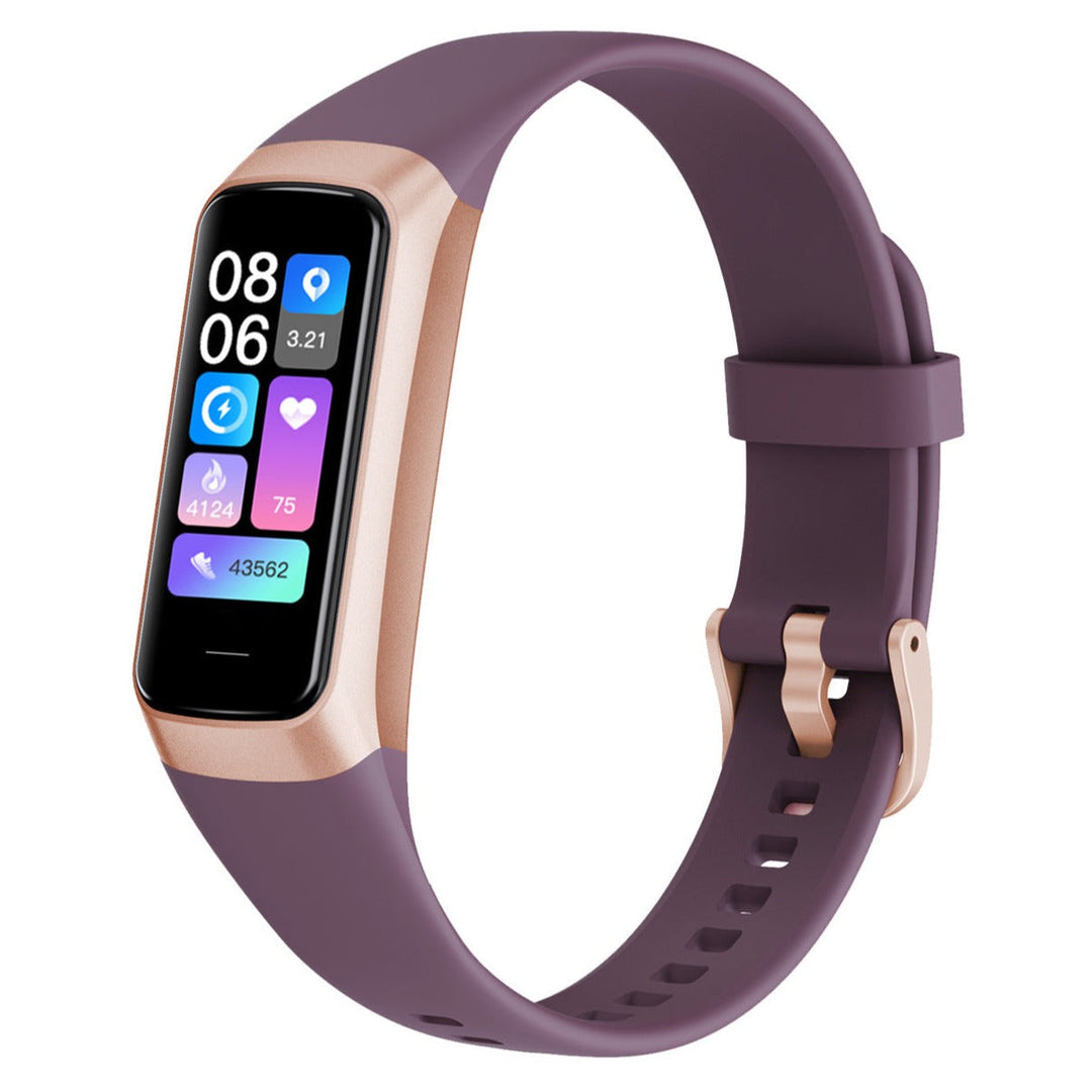 Colorful kids' activity monitor watch, water-resistant with silicone band, encouraging healthy habits for young users.