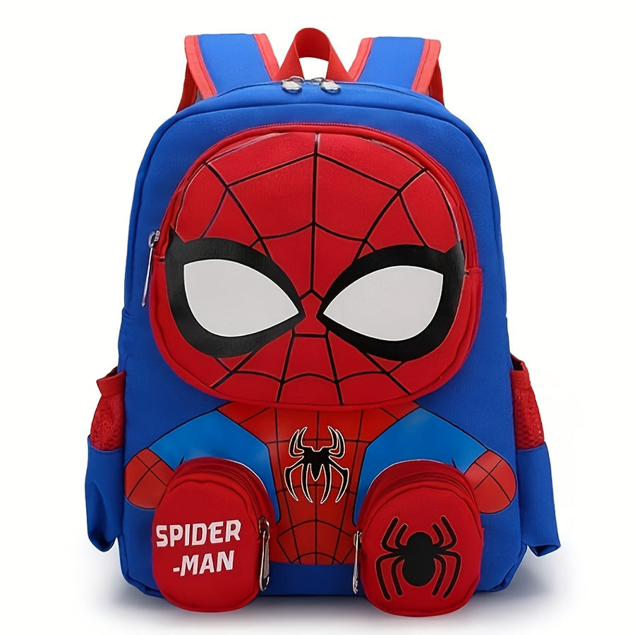 Perfect children's gift: a durable, large capacity dark blue Spider-Man backpack for school & exciting adventures.