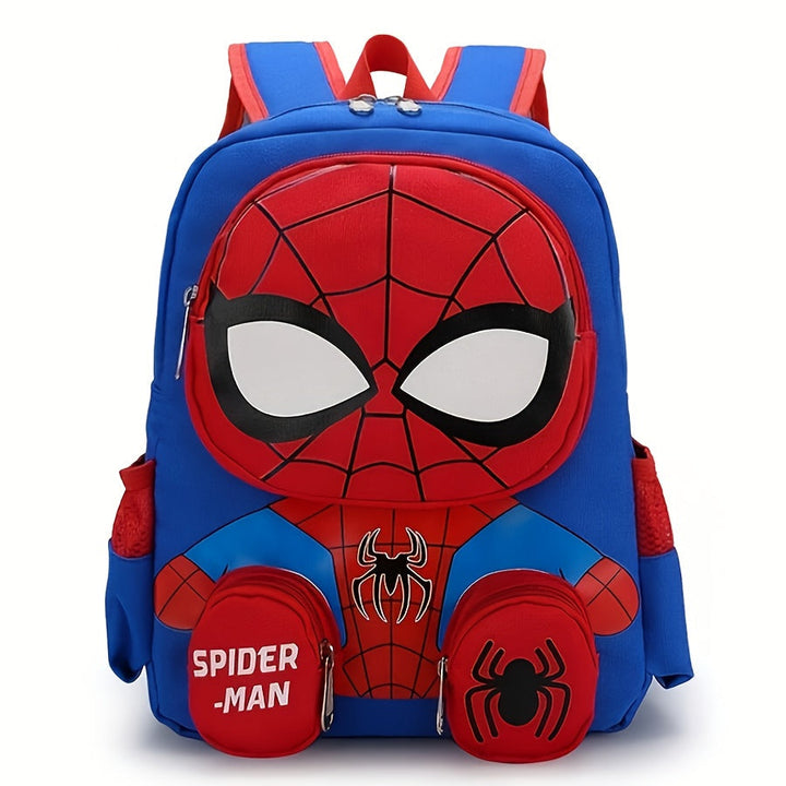 Perfect children's gift: a durable, large capacity dark blue Spider-Man backpack for school & exciting adventures.