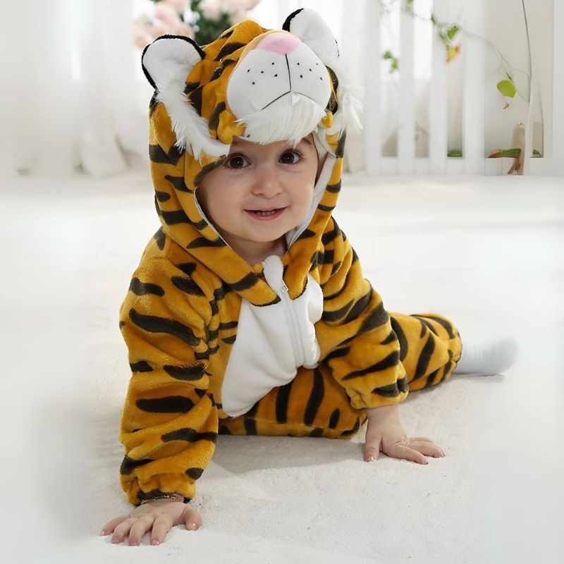 Children's cozy dinosaur (dino) animal onesie jumpsuit. Fun & easy wear for play outfits or comfy sleep.