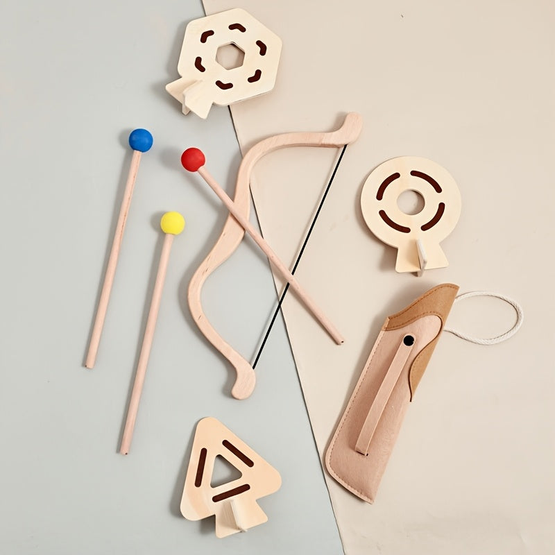 Quality handcrafted wooden bow and arrow set for kids. Smooth, safe, and durable for educational outdoor fun.