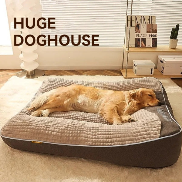 Spacious XXL orthopedic dog furniture providing superior support for large & extra-large dogs. Removable cover for pet hygiene.