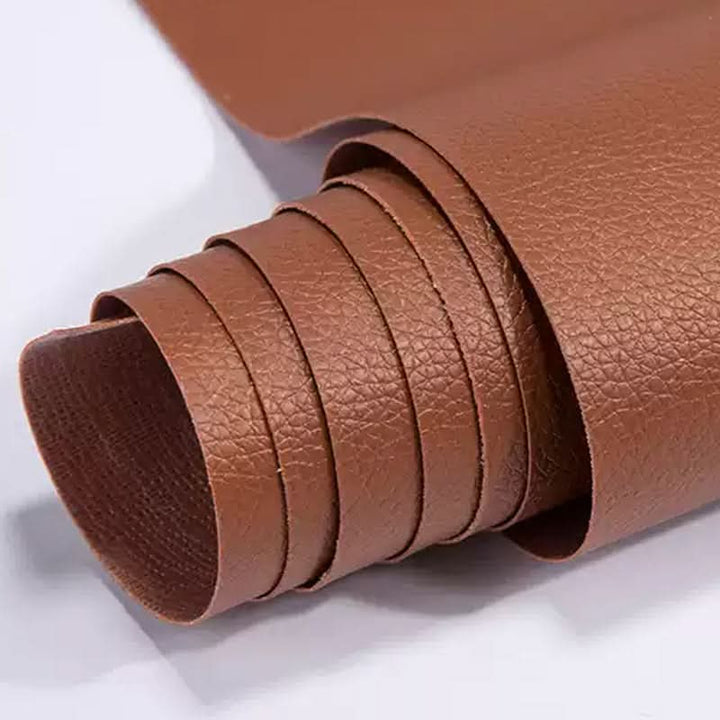 DIY faux leather & vinyl repair patch for quick fixes on upholstery, sofas & auto interiors.