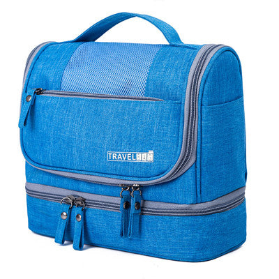 Convenient unisex travel organizer, a large hanging toiletry bag for neat storage of essentials.