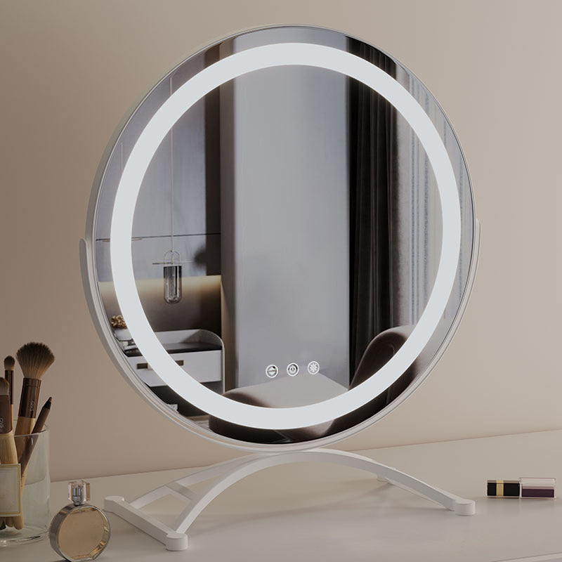 Professional LED makeup mirror, light up feature with adjustable brightness via smart touch.