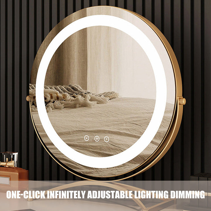 Crystal-clear LED cosmetic mirror with illuminating light and smart touch control for precision.