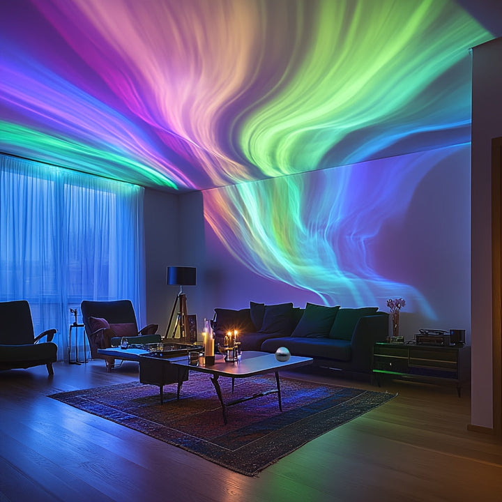 Colorful Star Projector transforms room into celestial galaxy. Great for relaxation, mood lighting, home ambiance.
